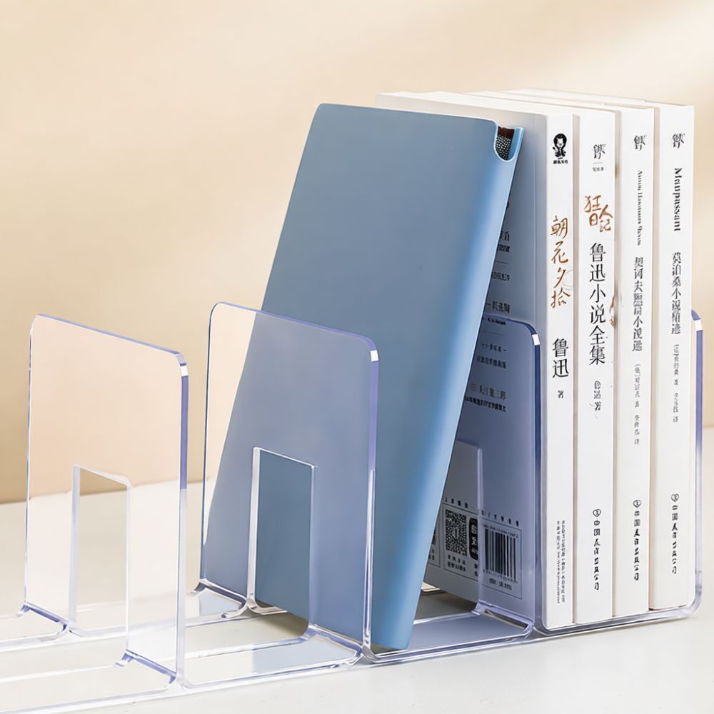 Clear Acrylic Book Stand Holder - حامل كتب أكريليك شفاف، رف تنظيم