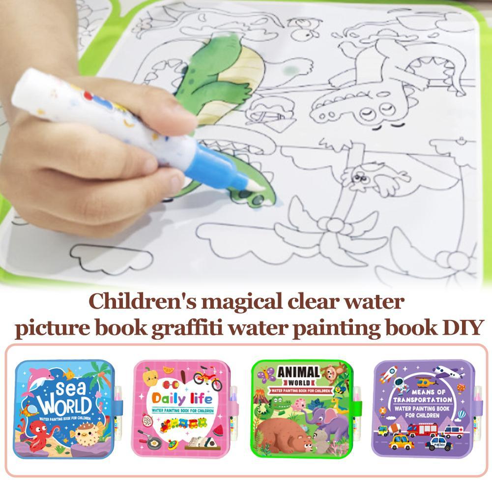 Reusable Water Magic Coloring Book - كتاب رسم مائي سحري يمكنك صنعه