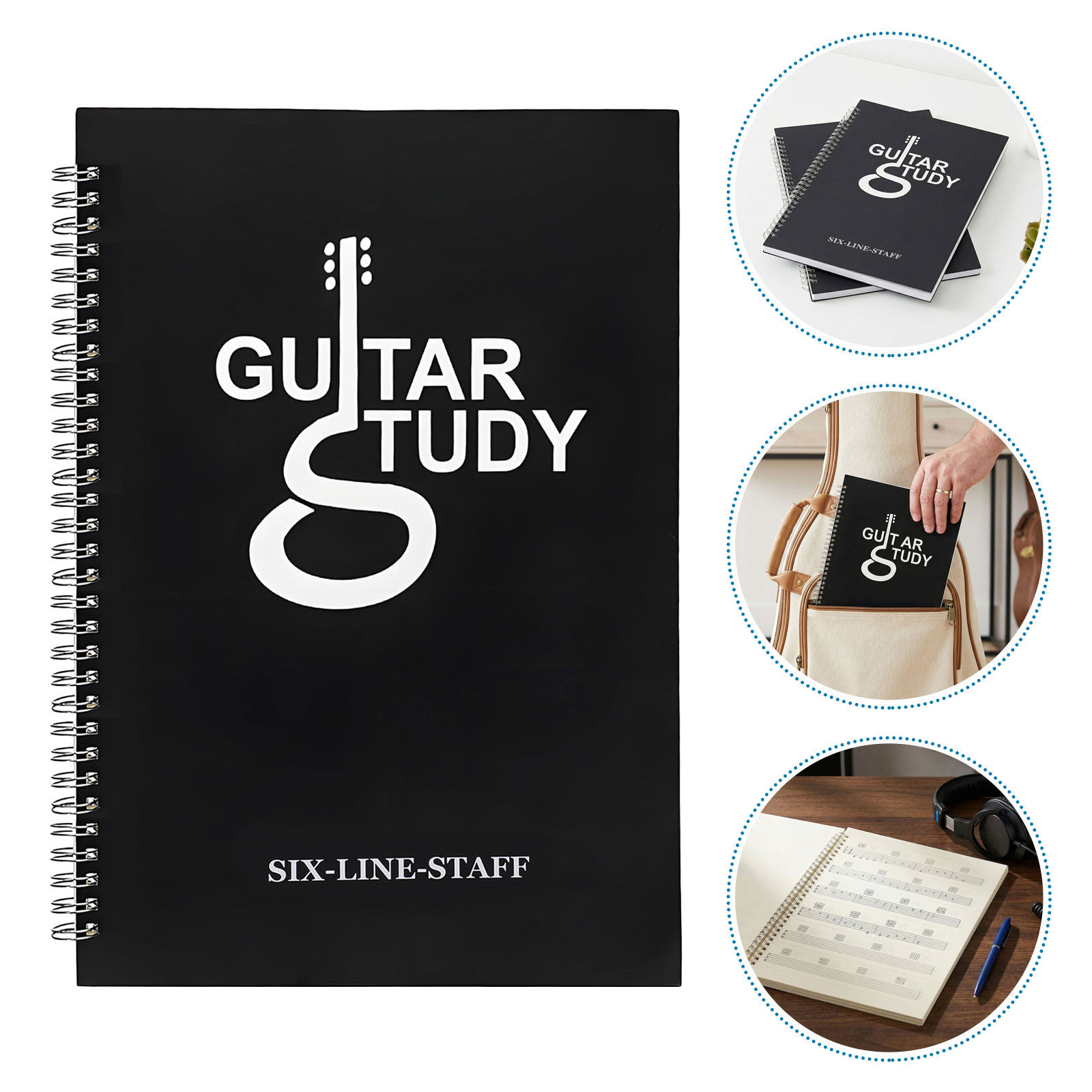 Blank Sheet Music Notebook - 2 قطعة دفتر تبليت جيتار 6