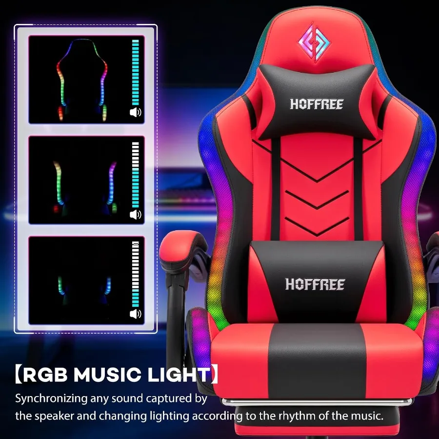 كرسي ألعاب RGB مزود بمكبرات صو - مراجعة Music وسعره