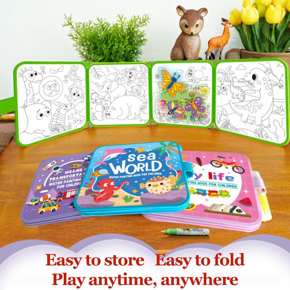كتاب رسم مائي سحري يمكنك صنعه  - مراجعة Reusable Water Magic Coloring Book وسعره
