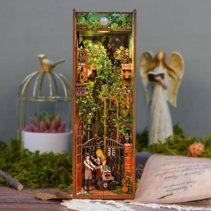 مجموعة إدراج رف زاوية الكتب ال - مراجعة Diy Wooden Book Nook Kit Shelf Insert وسعره