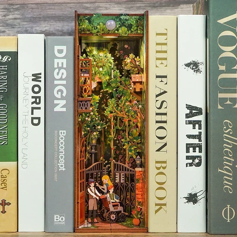 مجموعة إدراج رف زاوية الكتب ال - مراجعة Diy Wooden Book Nook Kit Shelf Insert وسعره