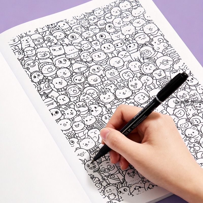 كتاب رسم خطي للكبار لتخفيف الت - مراجعة Adult Coloring Book Stress Relief وسعره
