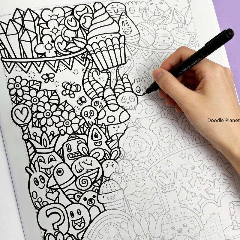 كتاب رسم خطي للكبار لتخفيف الت - مراجعة Adult Coloring Book Stress Relief وسعره