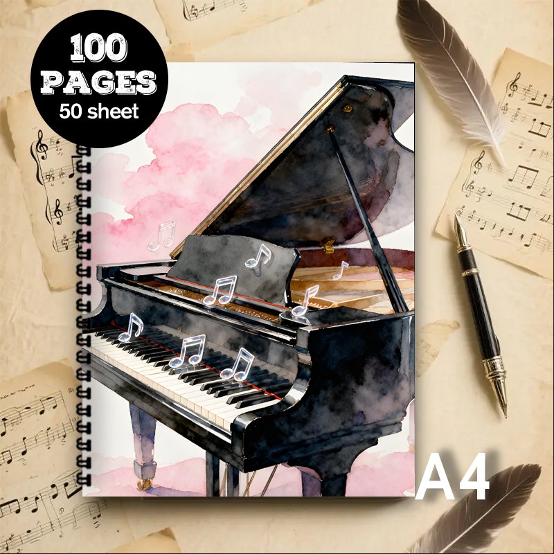 دفتر موسيقى بحجم A4، كتاب نوتا - مراجعة Blank Sheet Music Notebook وسعره