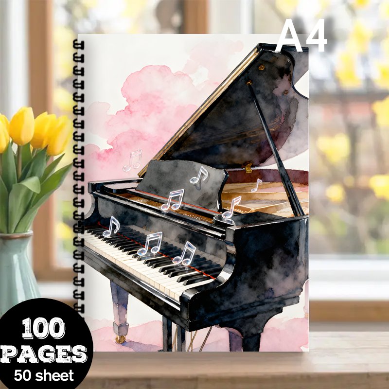 دفتر موسيقى بحجم A4، كتاب نوتا - مراجعة Blank Sheet Music Notebook وسعره